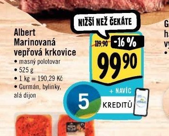 Albert Marinovaná vepřová krkovice