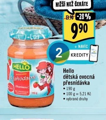 Hello dětská ovocná přesnídávka
