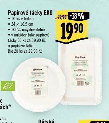 Papírové tácky EKO