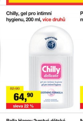 Chilly, gel pro intimní hygienu, 200 ml, více druhů