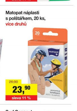 Matopat náplasti s polštářkem, 20 ks, více druhů