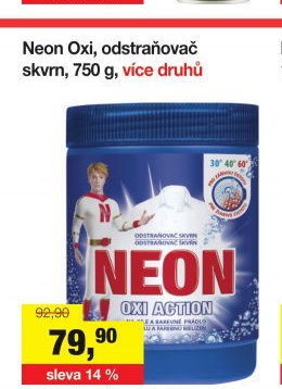 Neon Oxi, odstraňovač skvrn, 750 g, více druhů
