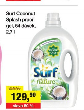 Surf Coconut Splash prací gel, 54 dávek, 2,7 l