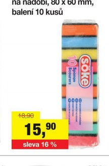 Spontex Söke houbičky na nádobí, 80 x 60 mm, balení 10 kusů