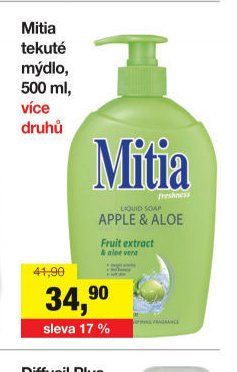 Mitia tekuté mýdlo, 500 ml, více druhů