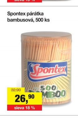 Spontex párátka bambusová, 500 ks