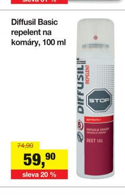 Diffusil Basic repelent na komáry, 100 ml