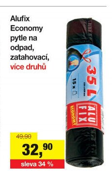 Alufix Economy pytle na odpad, zatahovací, více druhů