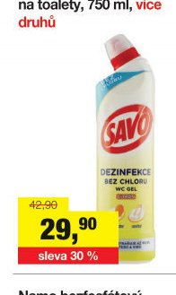 Savo WC, gelový čistič na toalety, 750 ml
