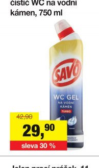 Savo WC Turbo gelový čistič WC na vodní kámen, 750 ml