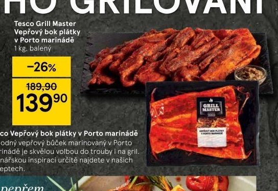 Tesco Grill Master Vepřový bok plátky v Porto marinádě