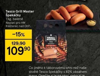 Tesco Grill Master Špekáčky