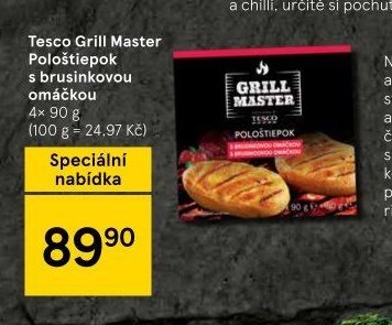 Tesco Grill Master Pološtiepok s brusinkovou omáčkou