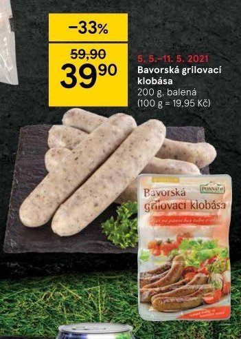 Bavorská grilovací klobása