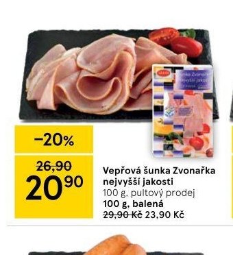 Vepřová šunka Zvonařka nejvyšší jakosti