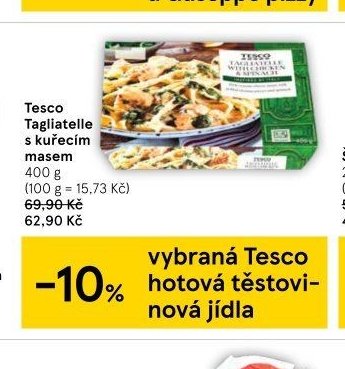 Tesco Tagliatelle s kuřecím masem