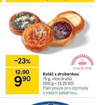 Koláč s drobenkou