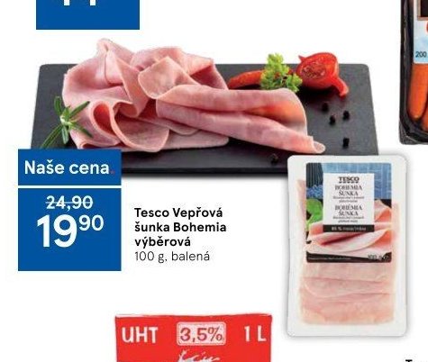 Tesco Vepřová šunka Bohemia výběrová
