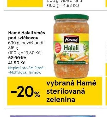 Hamé Halali směs pod svíčkovou