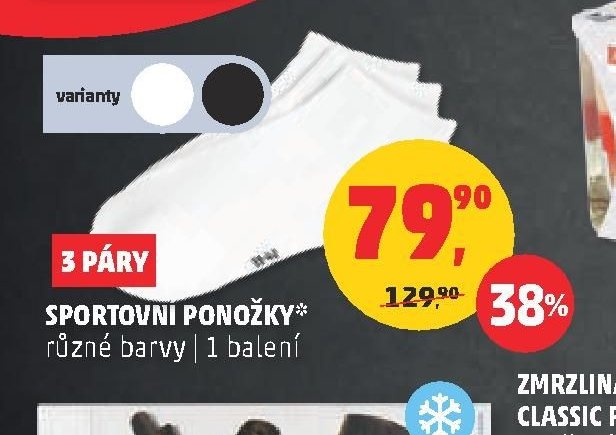 SPORTOVNÍ PONOŽKY 3 páry