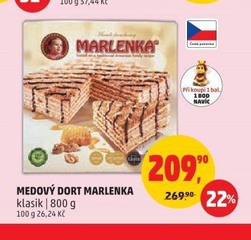 MEDOVÝ DORT MARLENKA 800 g