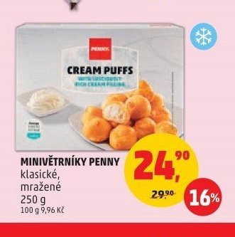 MINIVĚTRNÍKY PENNY klasické, mražené 250 g