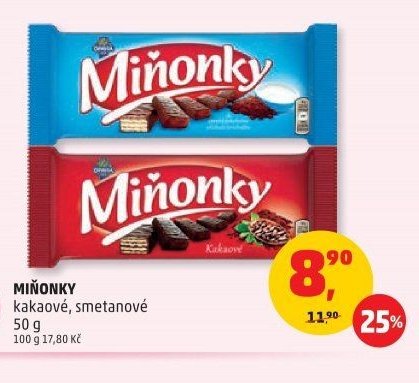 Miňonky kakaové, smetanové