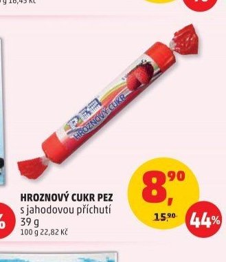 Hroznový cukr Pez s jahodovou příchutí