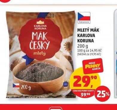 MLETÝ MÁK KARLOVA KORUNA
