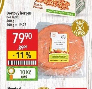 Dortový korpus bez lepku
