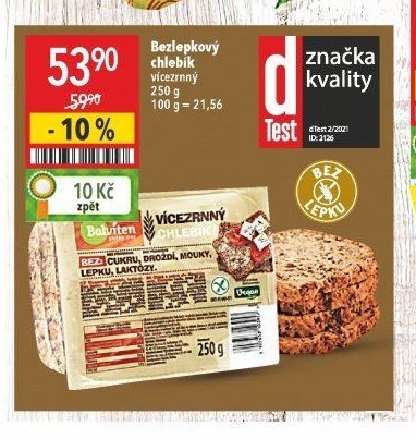 Bezlepkový chlebík vícezrnný