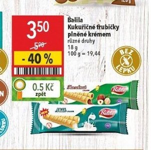 Balila Kukuřičné trubičky plněné krémem