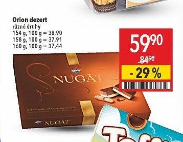 Orion dezert různé druhy