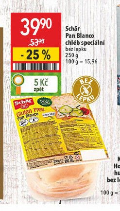 Schär Pan Blanco chléb speciální bez lepku