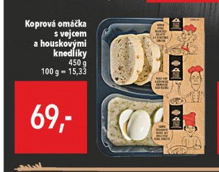 Koprová omáčka s vejcem a houskovými knedlíky