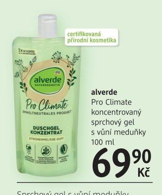 alverde Pro Climate koncentrovaný sprchový gel s vůní meduňky 100 ml