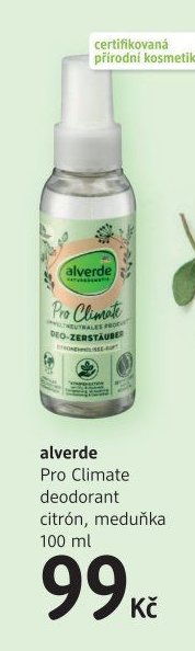 alverde Pro Climate deodorant citrón, meduňka 100 ml