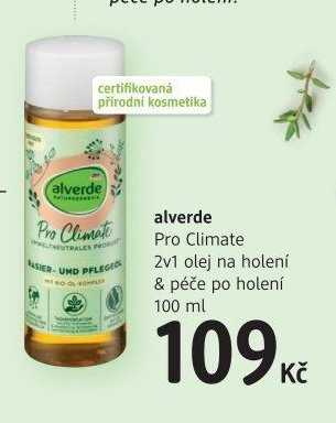 alverde Pro Climate 2v1 olej na holení & péče po holení 100 ml