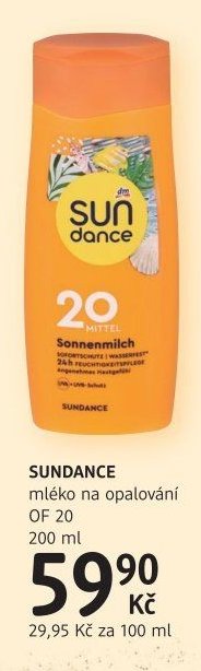 SUNDANCE mléko na opalování OF 20