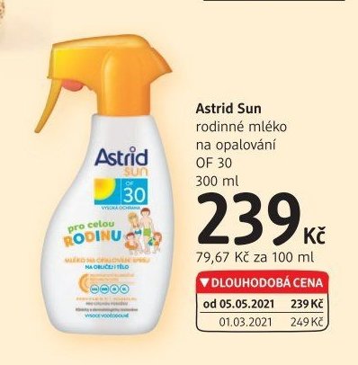 Astrid Sun rodinné mléko na opalování OF 30 300 ml
