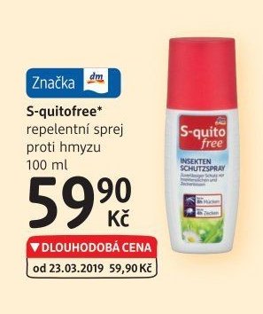 S-quitofree repelentní sprej proti hmyzu 100 ml
