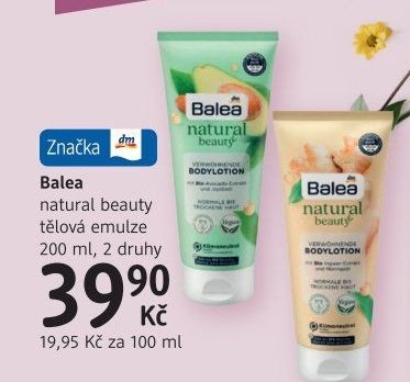 Balea natural beauty tělová emulze 200 ml