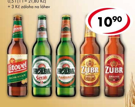 Litovel Moravan, Holba Šerák 11, Polotmavá 11, Zubr Grand 11, Gold