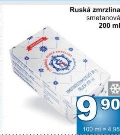Ruská zmrzlina Plombir
