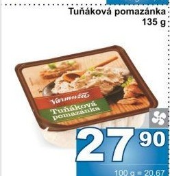 Tuňáková pomazánka Varmuža