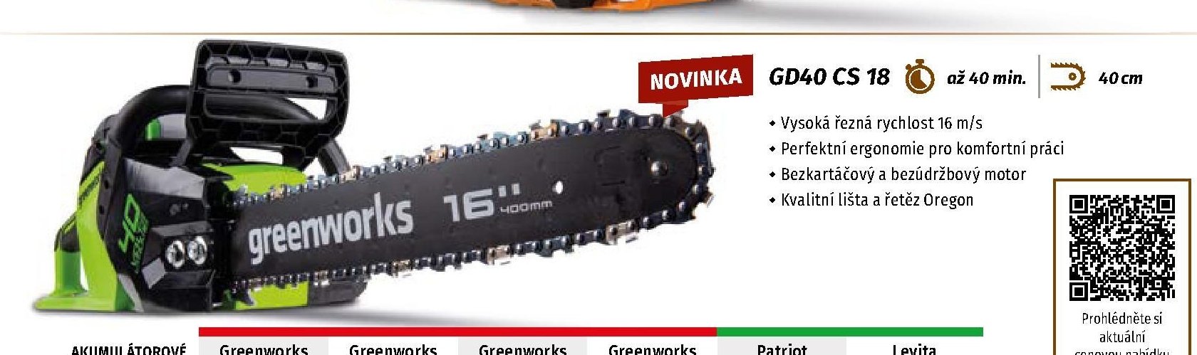 Greenworks GD40 CS 18