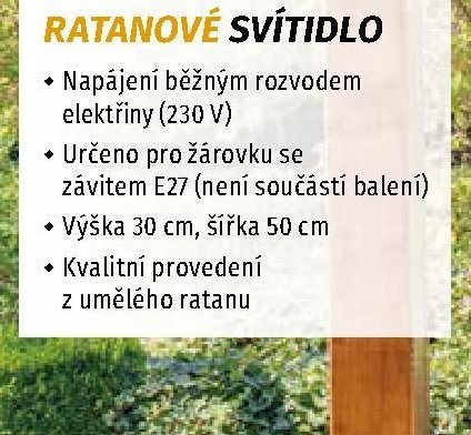 Ratanové svítidlo