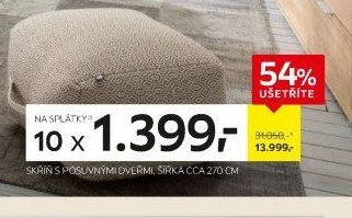 SKŘÍŇ S POSUVNÝMI DVEŘMI, ŠÍŘKA CCA 270 CM