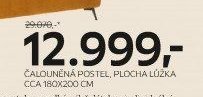 ČALOUNĚNÁ POSTEL, PLOCHA LŮŽKA CCA 180X200 CM