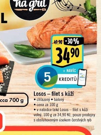Losos - filet s kůží